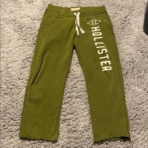 Hollister Green Logo Sweatpants
